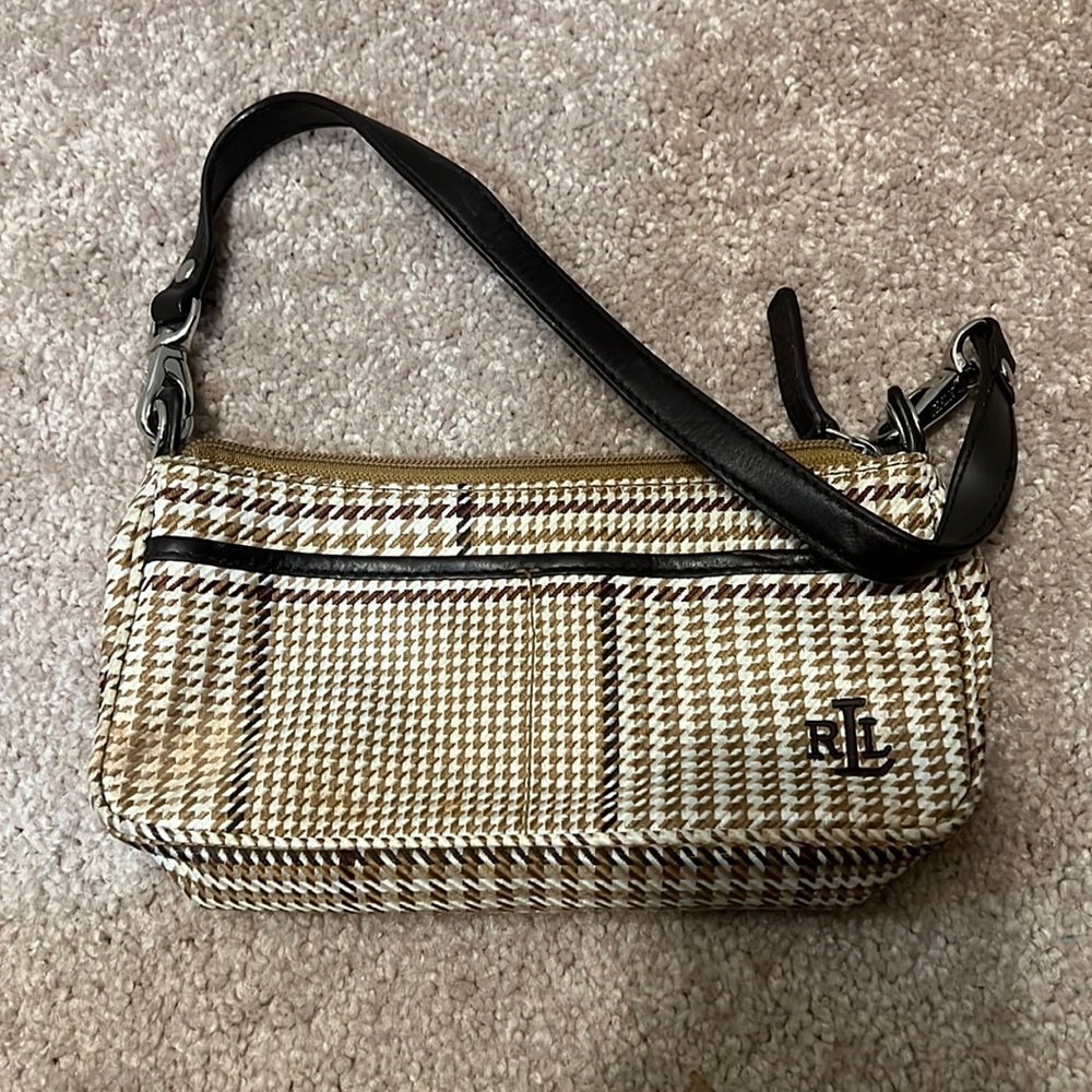 Ralph Lauren Houndstooth Bag in Black and Brown